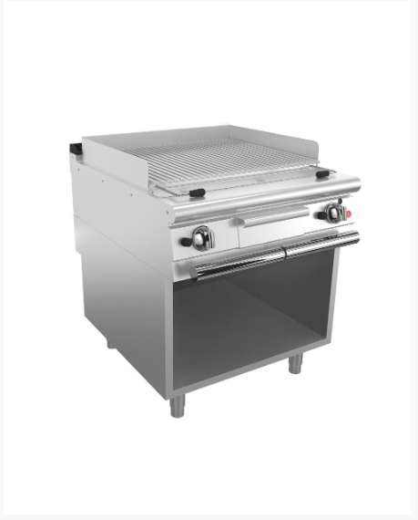 BARON SUPER GAS GRILL LAVA STONE - ON OPEN CABINET MODEL M80